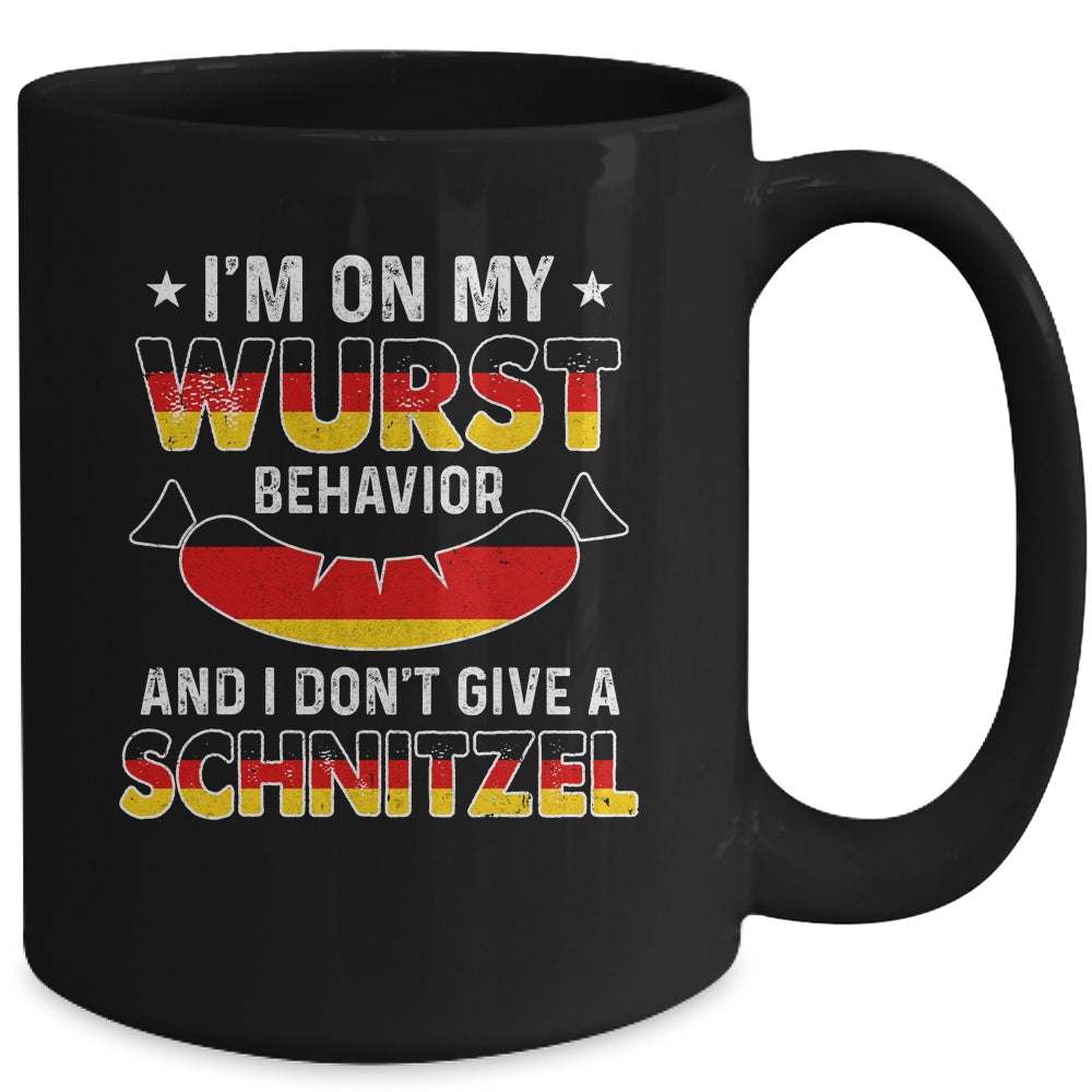 I'm On My Wurst Behavior I Don't Give Schnitzel Oktoberfest Mug | siriusteestore
