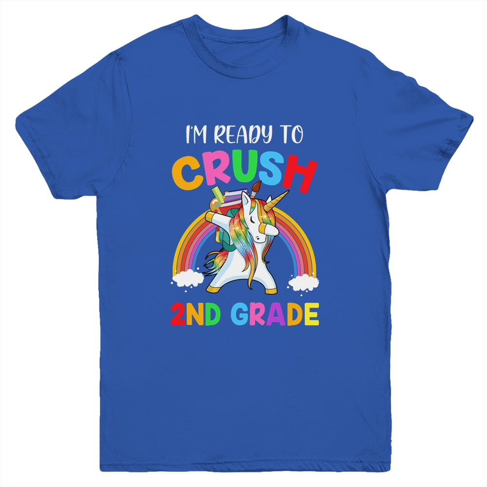 I'm Ready To Crush 2nd Grade Unicorn Back To School Youth Shirt | siriusteestore
