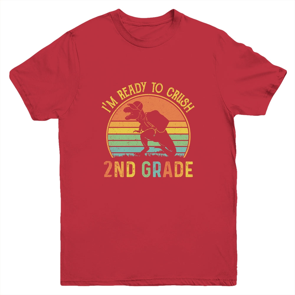 I'm Ready To Crush 2nd T Rex Dinosaur Back to School Boys Youth Shirt | siriusteestore