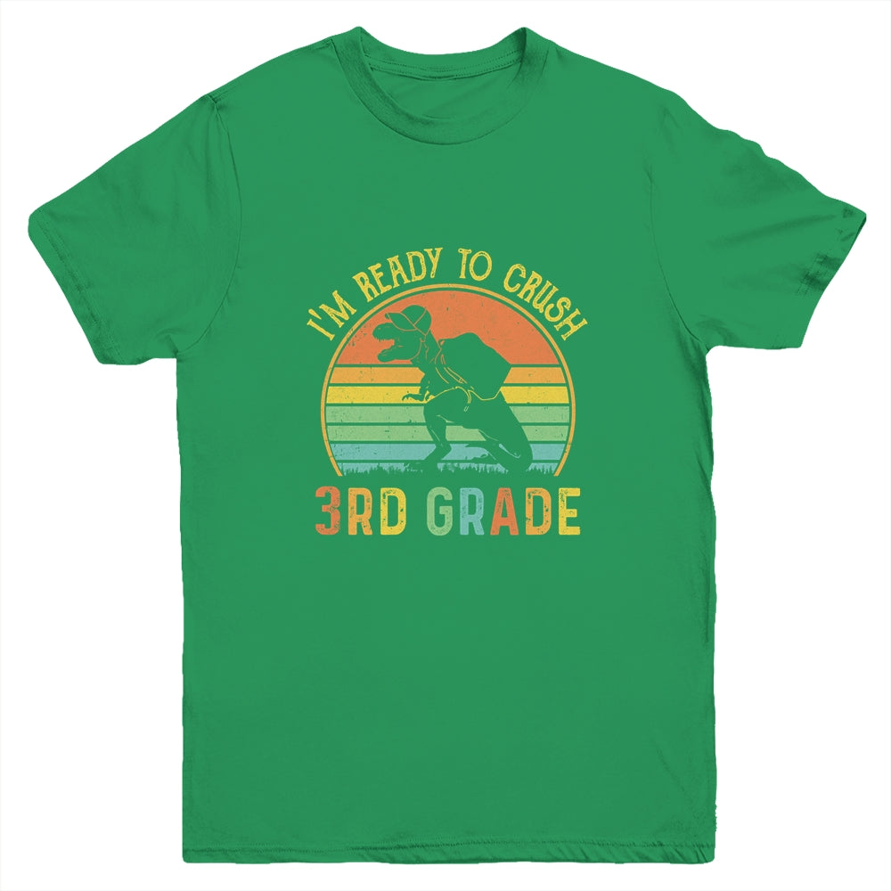 I'm Ready To Crush 3rd T Rex Dinosaur Back to School Boys Youth Shirt | siriusteestore