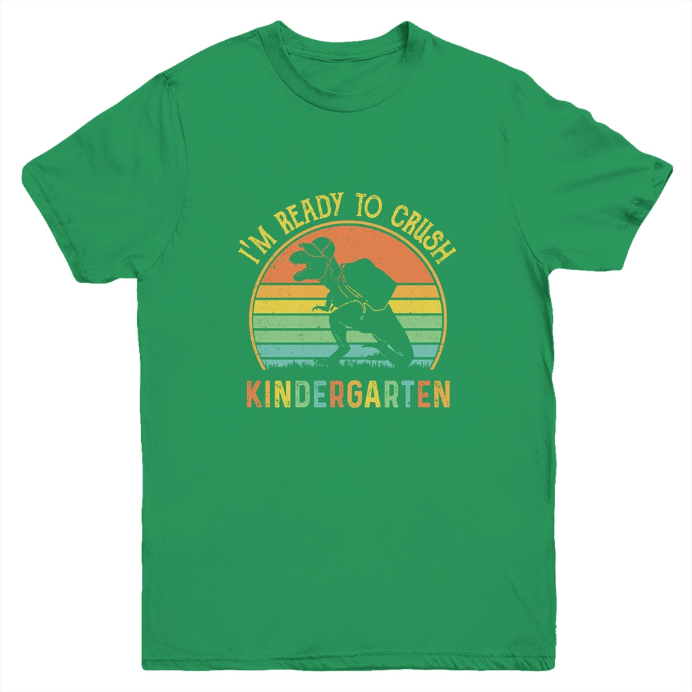 I'm Ready To Crush Kindergarten T Rex Dinosaur Back to School Boys Youth Shirt | siriusteestore