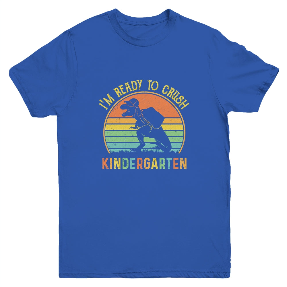 I'm Ready To Crush Kindergarten T Rex Dinosaur Back to School Boys Youth Shirt | siriusteestore