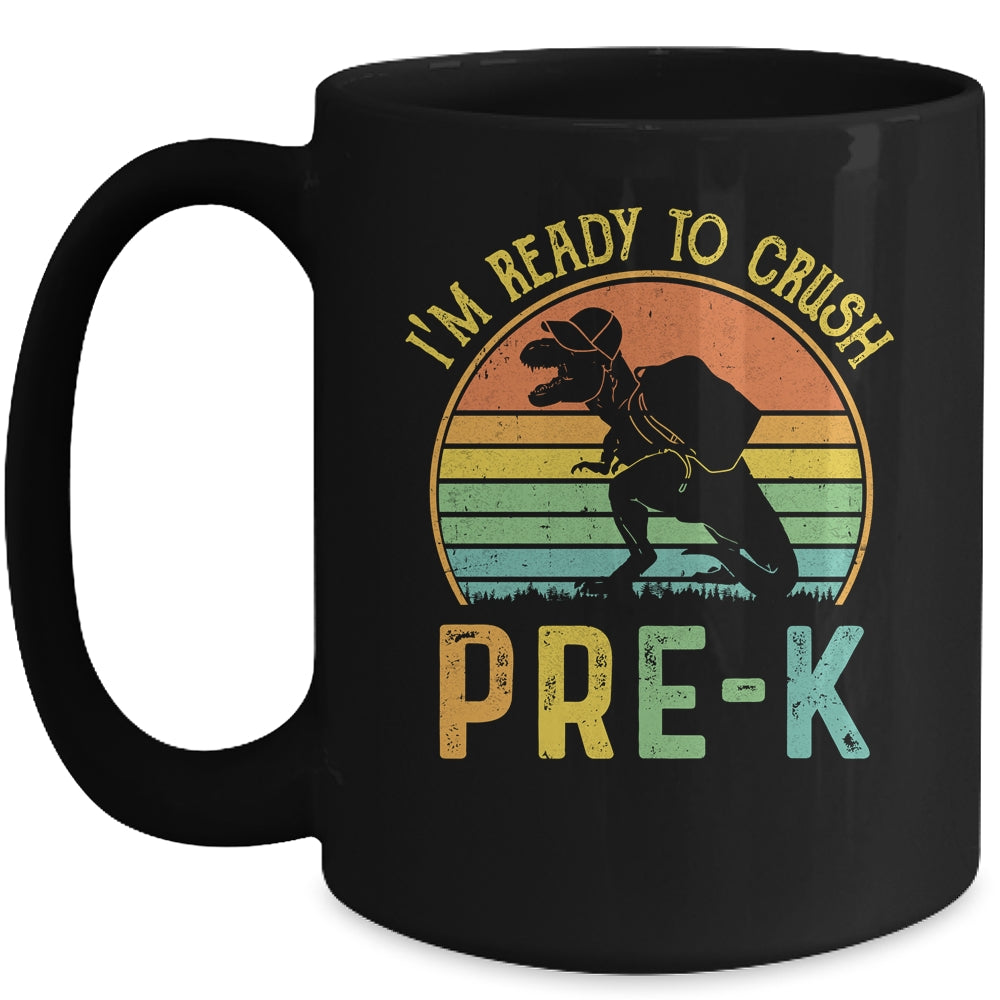 I'm Ready To Crush Pre-K T Rex Dinosaur Back to School Boys Mug | siriusteestore