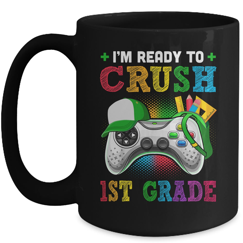 I'm Ready to Crush 1st Grade Back to School Video Game Boys Mug | siriusteestore