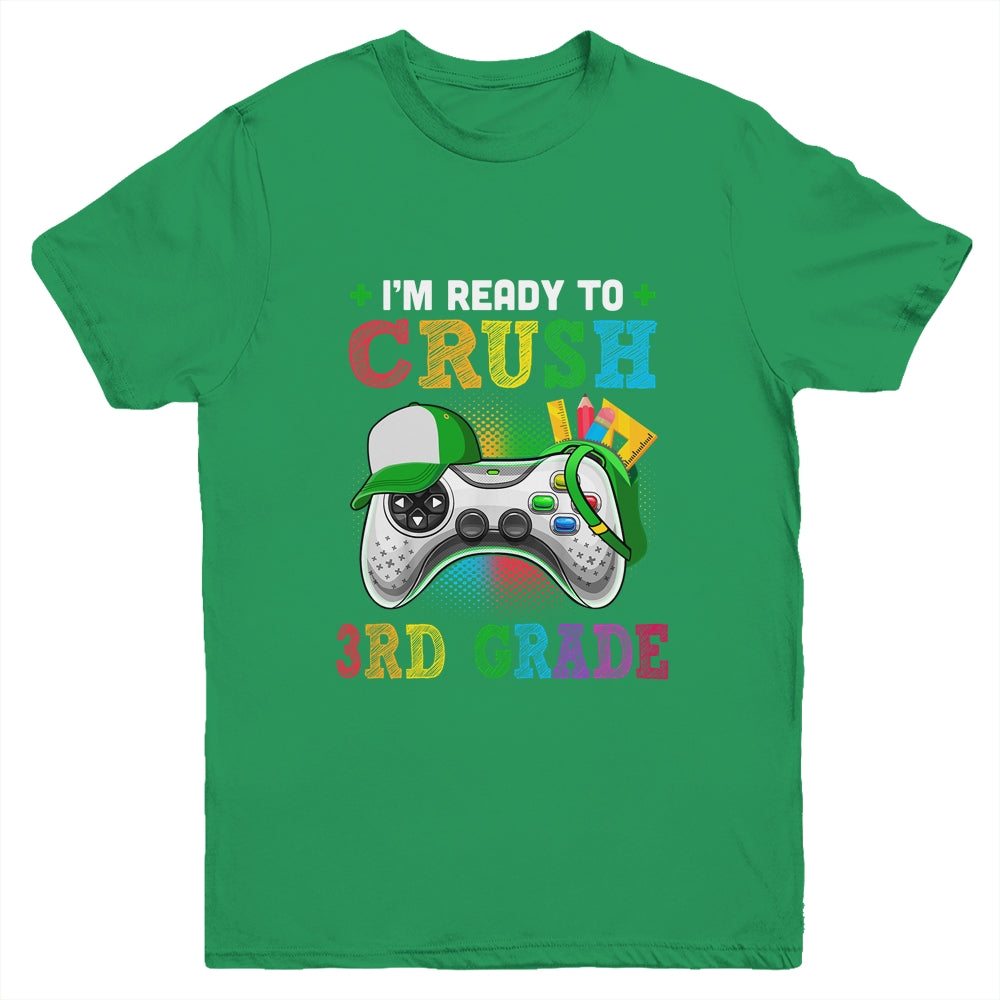 I'm Ready to Crush 3rd Grade Back to School Video Game Boys Youth Shirt | siriusteestore
