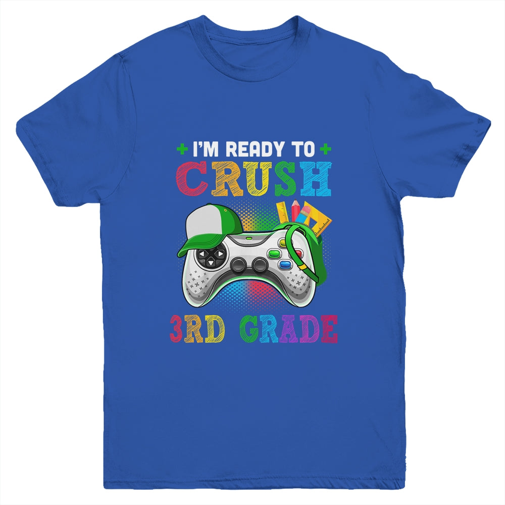 I'm Ready to Crush 3rd Grade Back to School Video Game Boys Youth Shirt | siriusteestore