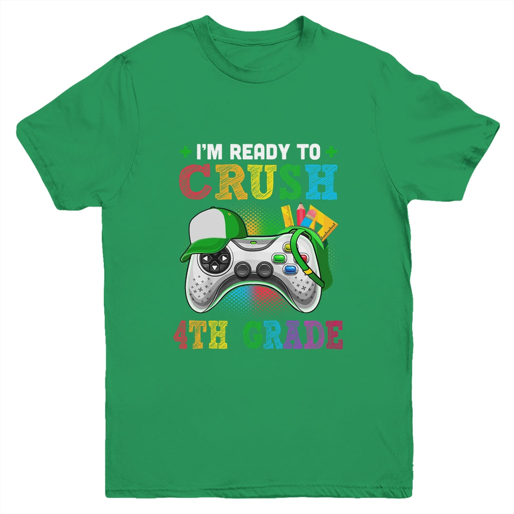 I'm Ready to Crush 4th Grade Back to School Video Game Boys Youth Shirt | siriusteestore