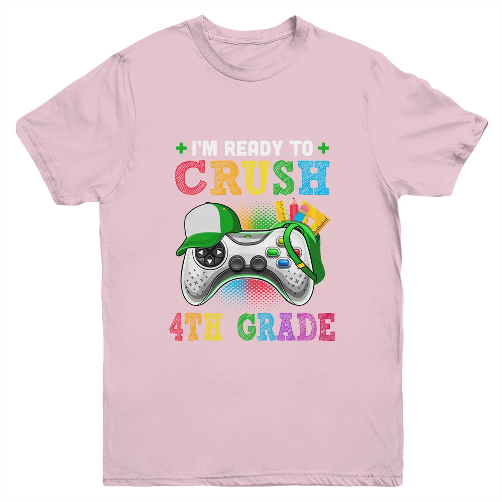 I'm Ready to Crush 4th Grade Back to School Video Game Boys Youth Shirt | siriusteestore