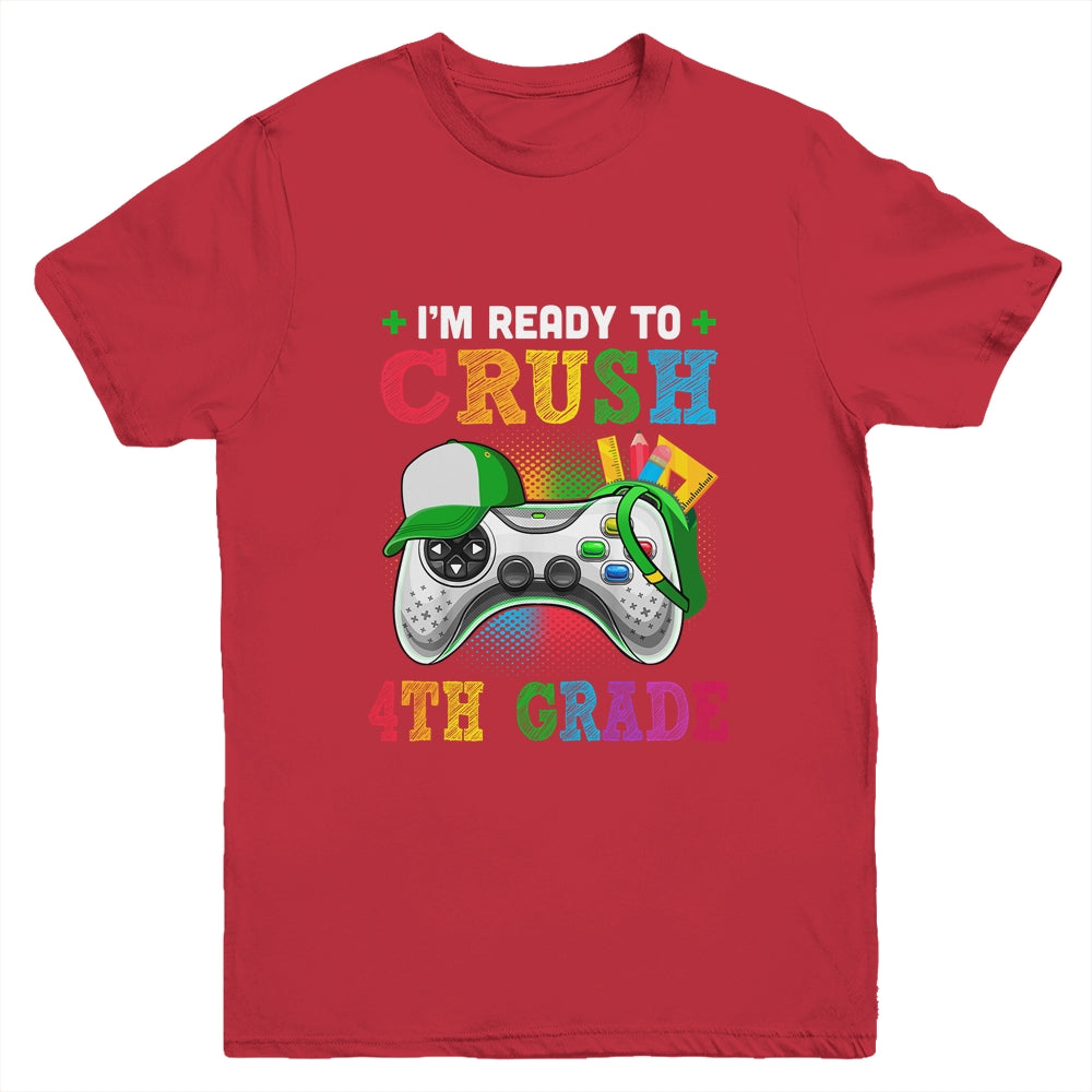 I'm Ready to Crush 4th Grade Back to School Video Game Boys Youth Shirt | siriusteestore