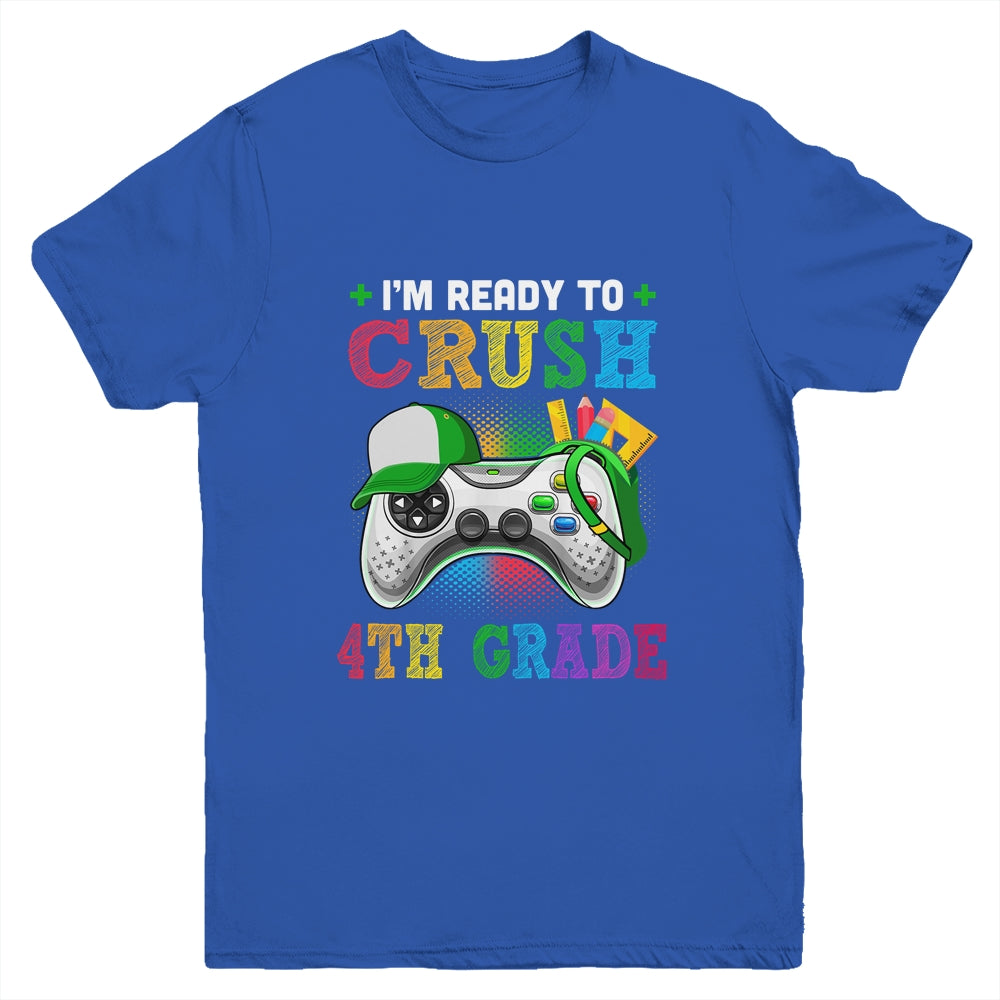 I'm Ready to Crush 4th Grade Back to School Video Game Boys Youth Shirt | siriusteestore