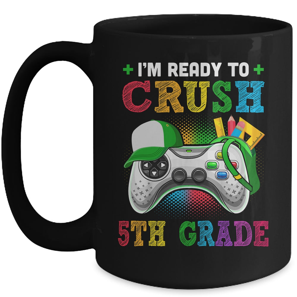 I'm Ready to Crush 5th Grade Back to School Video Game Boys Mug | siriusteestore
