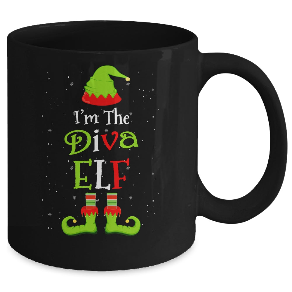 I'm The Diva Elf Family Matching Funny Christmas Group Gift Mug | siriusteestore