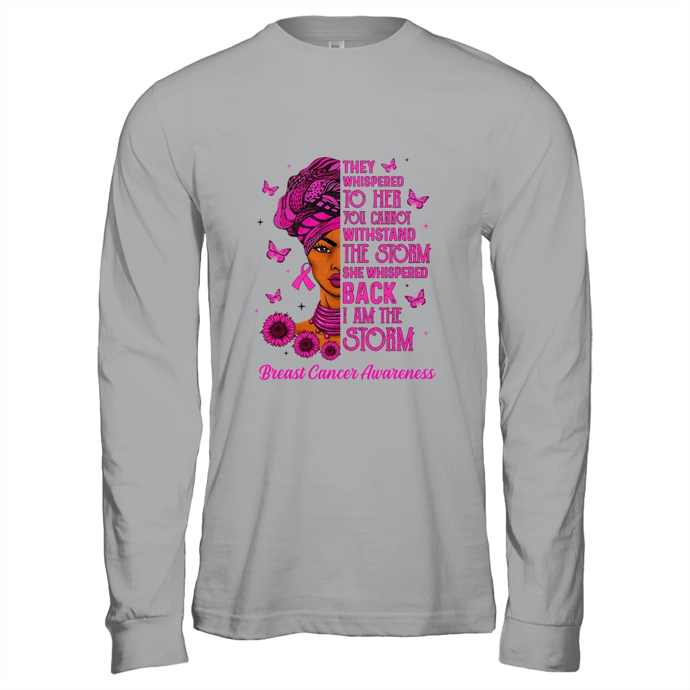 I'm The Storm Black Women Breast Cancer Pink Ribbon Survivor Shirt & Hoodie | siriusteestore