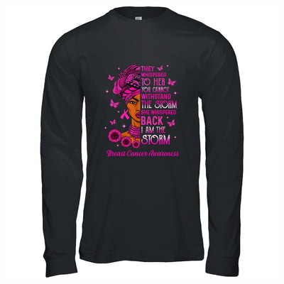 I'm The Storm Black Women Breast Cancer Survivor Pink Ribbon Shirt & Hoodie | siriusteestore