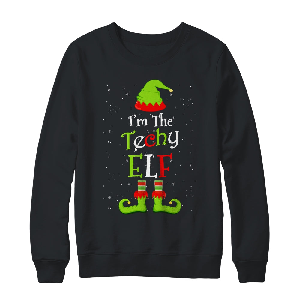 I'm The Techy Elf Family Matching Funny Christmas Group Gift Shirt & Sweatshirt | siriusteestore
