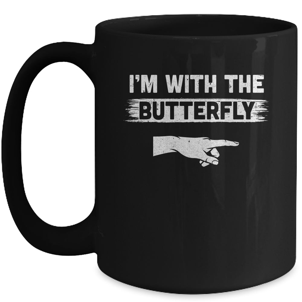 I'm With The Butterfly Halloween Costume Party Matching Couples Mug | siriusteestore