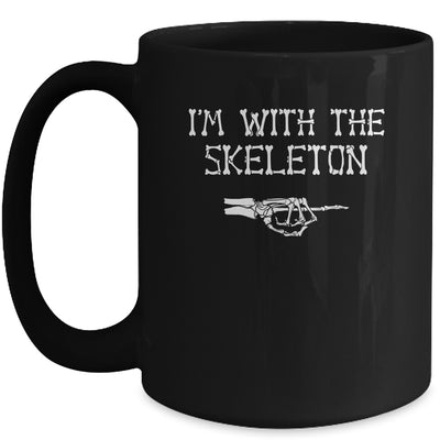 I'm With The Skeleton Halloween Costume Party Matching Couples Mug | siriusteestore
