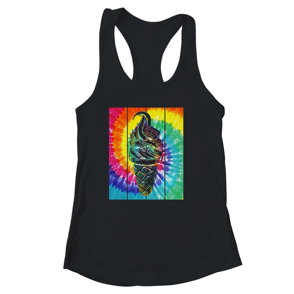 Ice Cream Cone Tie Dye Ice Cream Lover Summer Vacation Shirt & Tank Top | siriusteestore