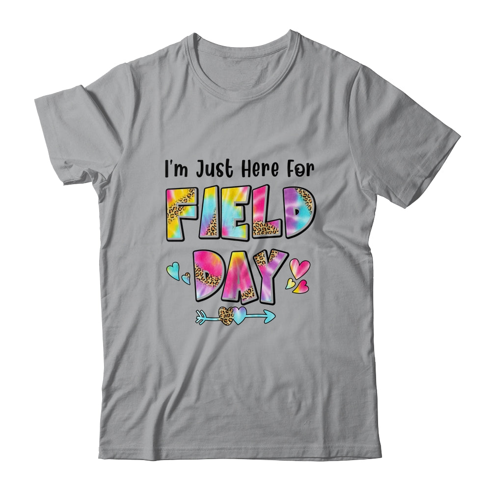 Im Just Here For Field Day Leopard Tie Dye Last Day School Shirt & Hoodie | siriusteestore