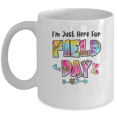 Im Just Here For Field Day Leopard Tie Dye Last Day School Mug | siriusteestore