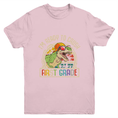 Im Ready To Crush 1st Grade Dinosaur T Rex Back To School Youth Shirt | siriusteestore