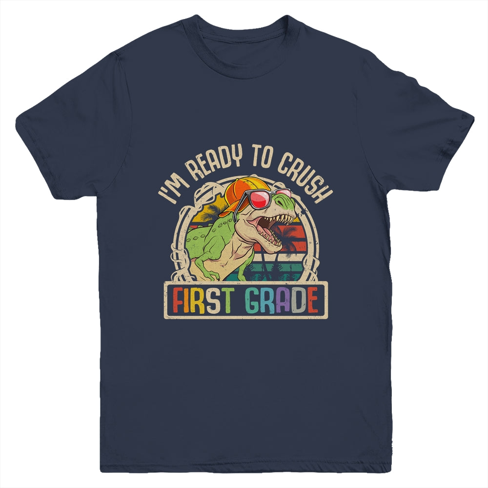 Im Ready To Crush 1st Grade Dinosaur T Rex Back To School Youth Shirt | siriusteestore