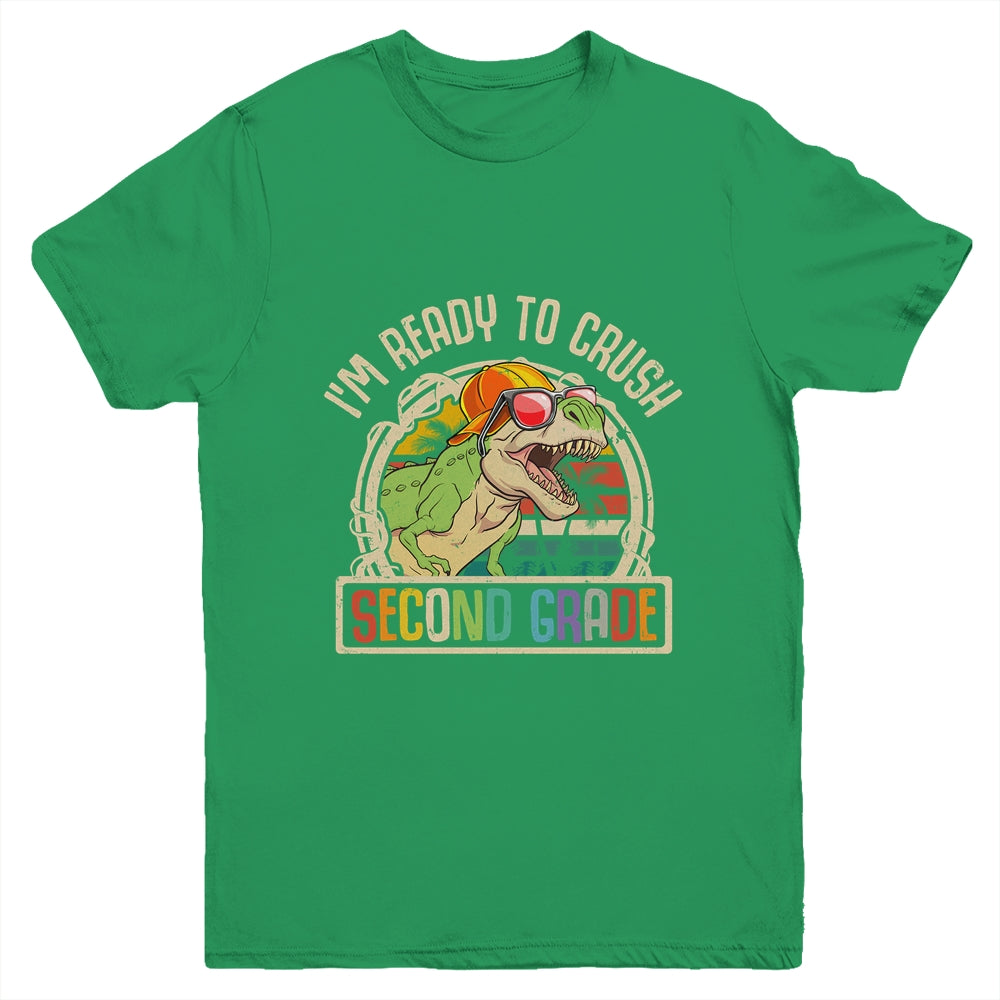 Im Ready To Crush 2nd Grade Dinosaur T Rex Back To School Youth Shirt | siriusteestore