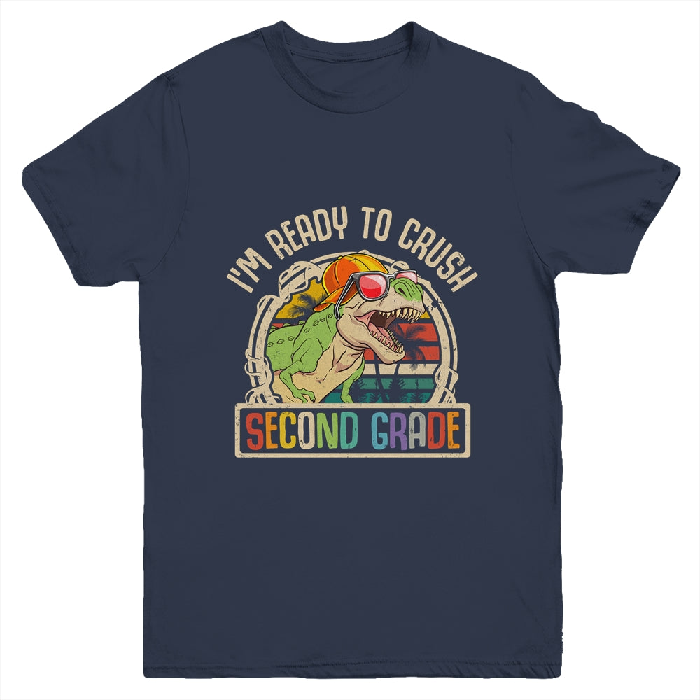 Im Ready To Crush 2nd Grade Dinosaur T Rex Back To School Youth Shirt | siriusteestore
