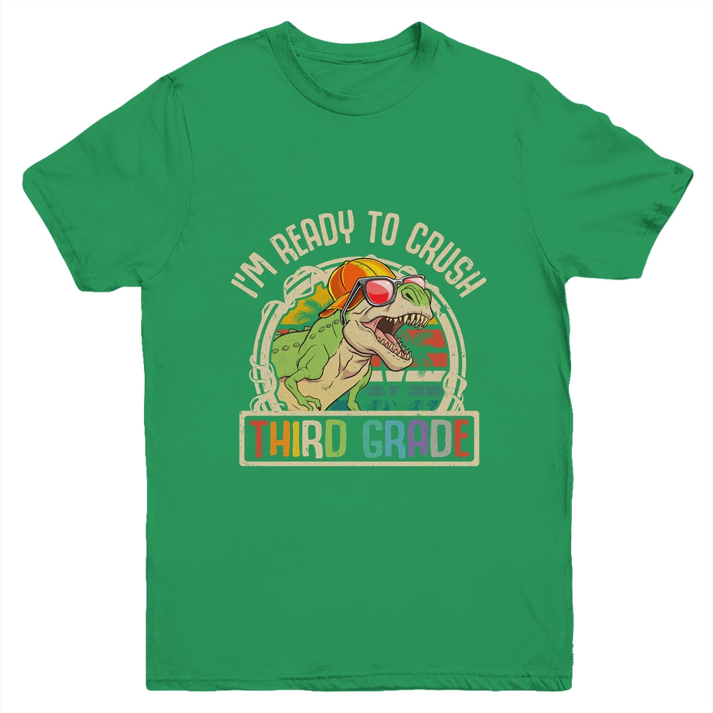 Im Ready To Crush 3rd Grade Dinosaur T Rex Back To School Youth Shirt | siriusteestore