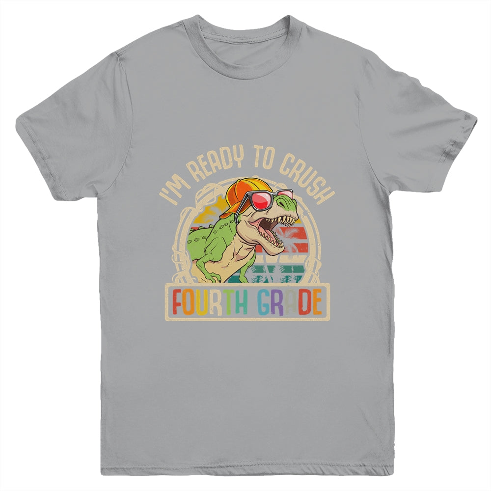 Im Ready To Crush 4th Grade Dinosaur T Rex Back To School Youth Shirt | siriusteestore