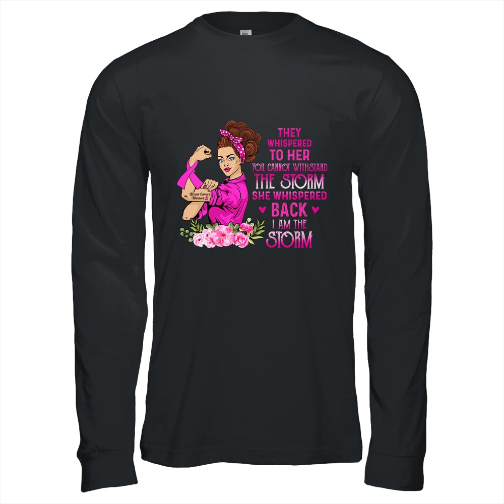 Im The Storm Strong Women Breast Cancer Warrior Pink Ribbon Shirt & Hoodie | siriusteestore