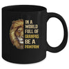 In A World Full Of Grandpas Be A Pawpaw Fathers Day Lion Mug | siriusteestore