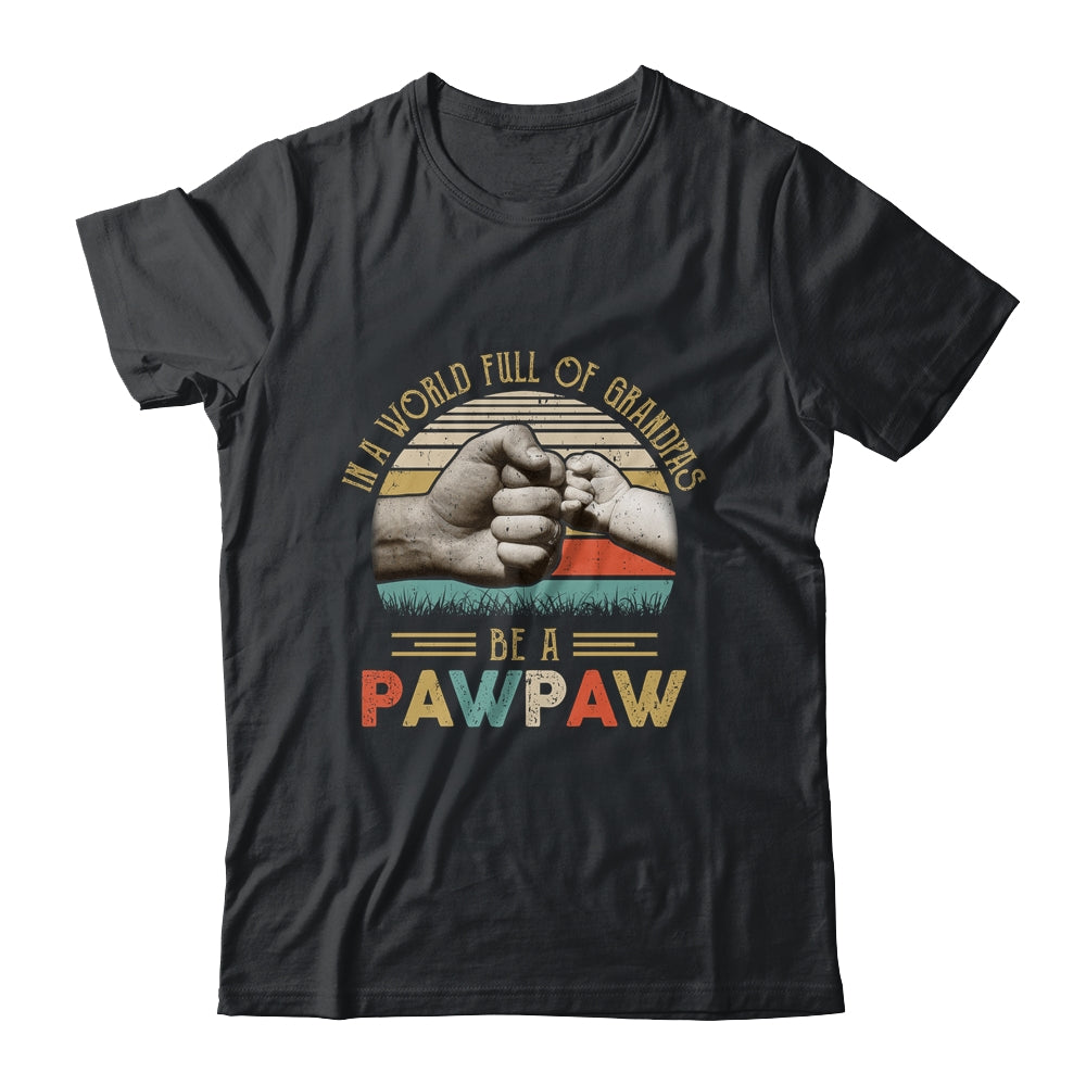 In A World Full Of Grandpas Be A Pawpaw Vintage Fathers Day Shirt & Hoodie | siriusteestore