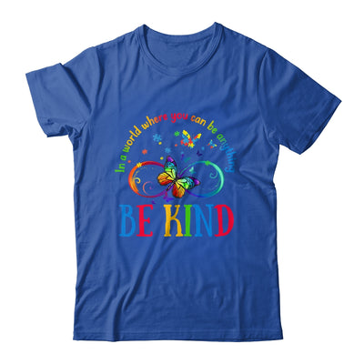 In A World Where You Can Be Kind Butterfly Autism Awareness Shirt & Hoodie | siriusteestore