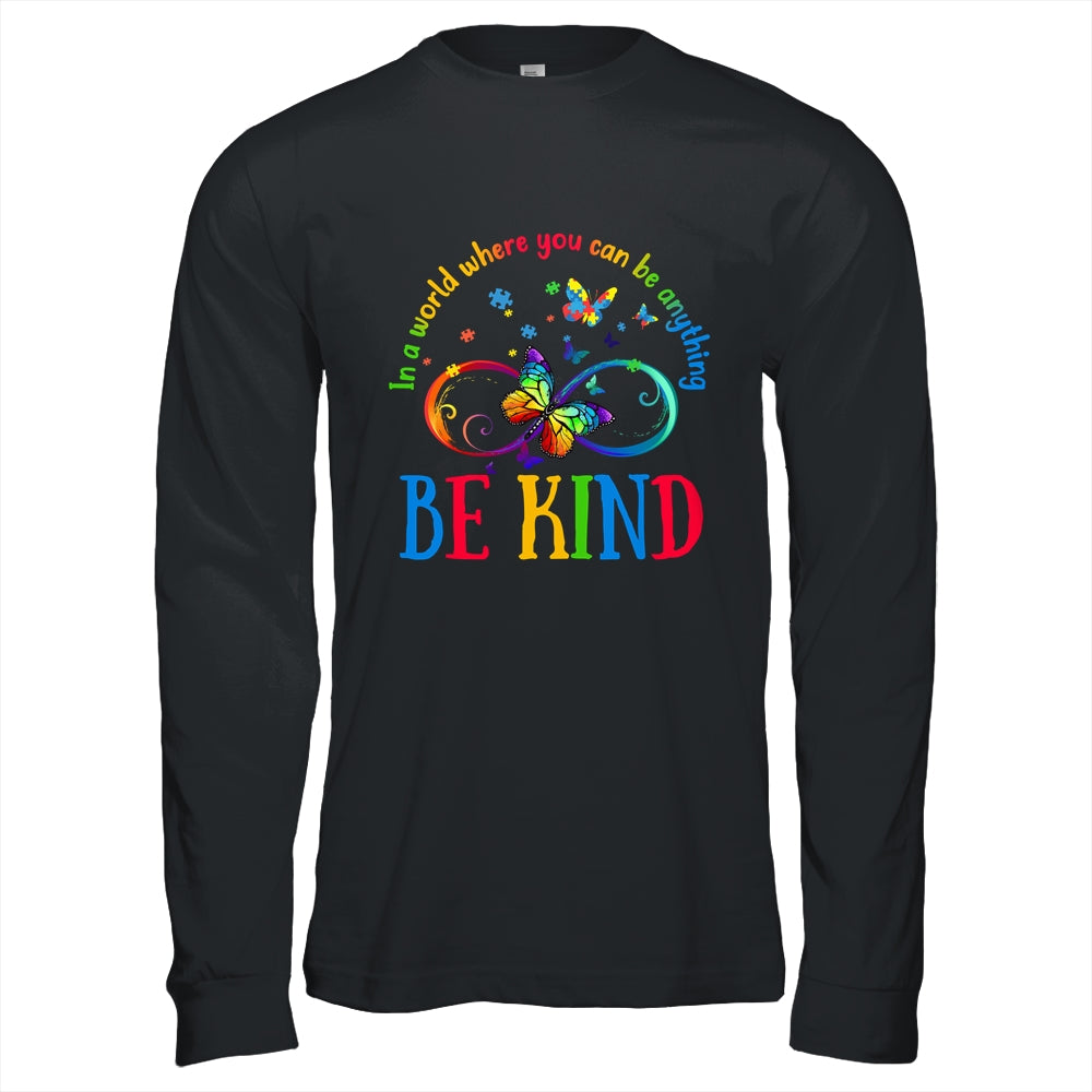 In A World Where You Can Be Kind Butterfly Autism Awareness Shirt & Hoodie | siriusteestore