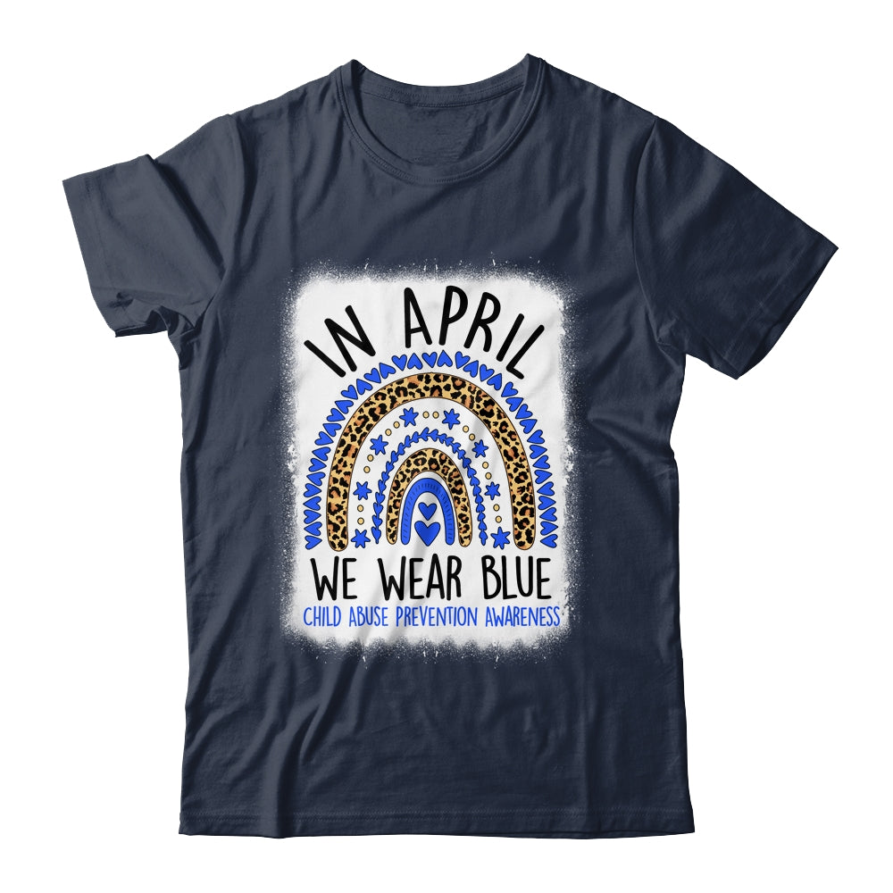 In April We Wear Blue Child Abuse Prevention Bleached Shirt & Hoodie | siriusteestore