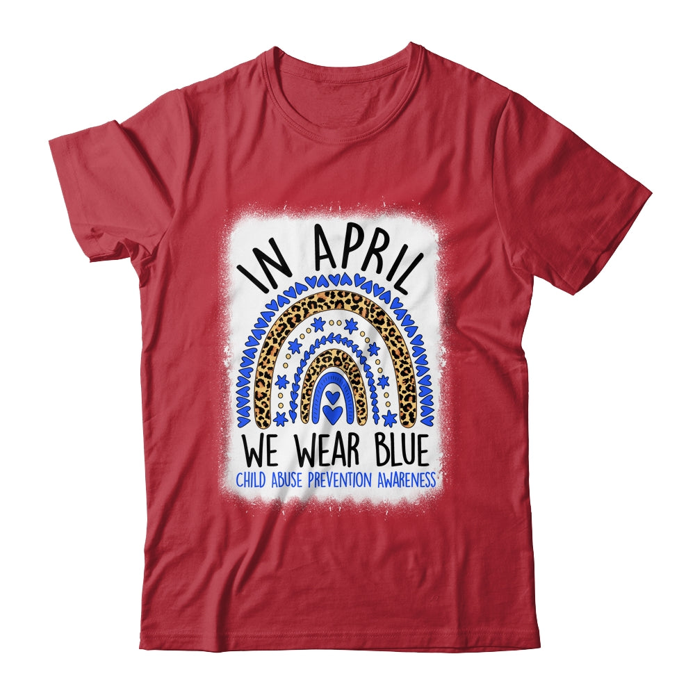 In April We Wear Blue Child Abuse Prevention Bleached Shirt & Hoodie | siriusteestore