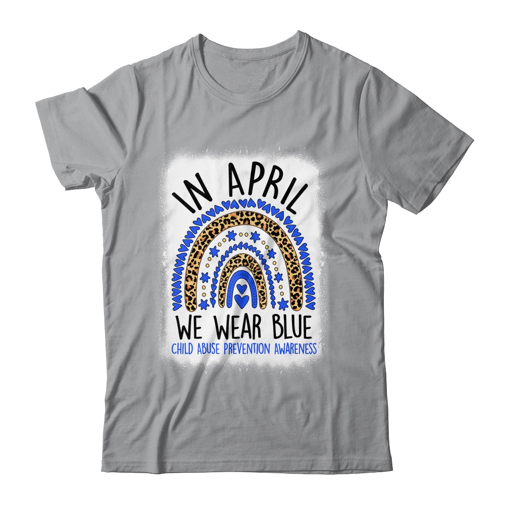 In April We Wear Blue Child Abuse Prevention Bleached Shirt & Hoodie | siriusteestore