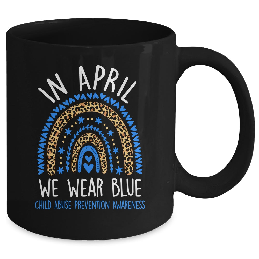 In April We Wear Blue Cool Child Abuse Prevention Awareness Mug | siriusteestore