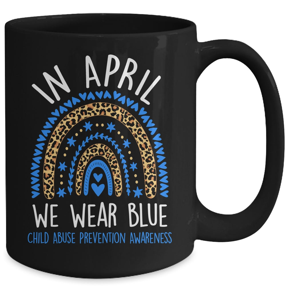 In April We Wear Blue Cool Child Abuse Prevention Awareness Mug | siriusteestore