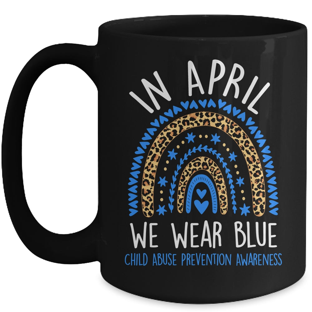 In April We Wear Blue Cool Child Abuse Prevention Awareness Mug | siriusteestore