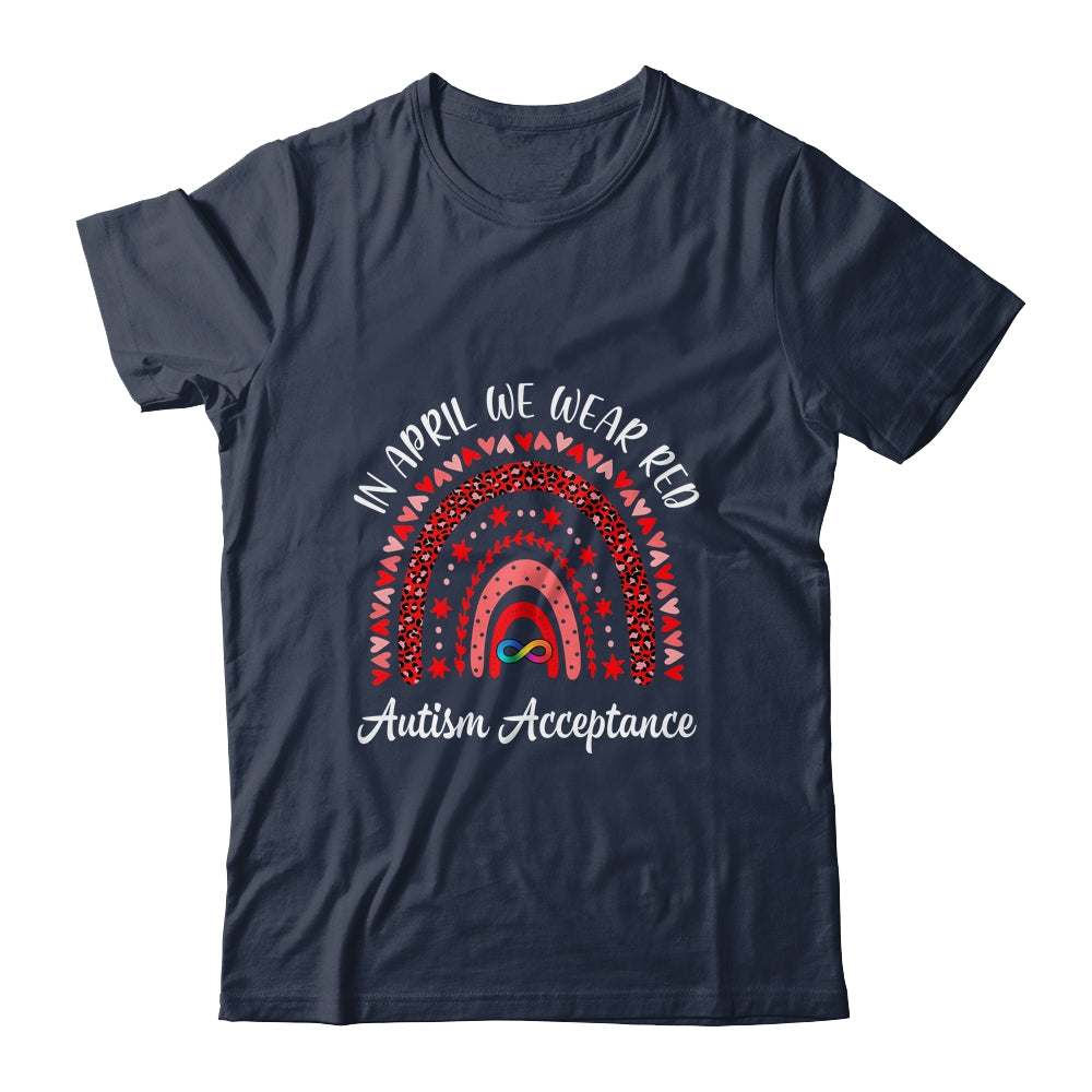 In April We Wear Red Instead Autism Acceptance People Shirt & Hoodie | siriusteestore