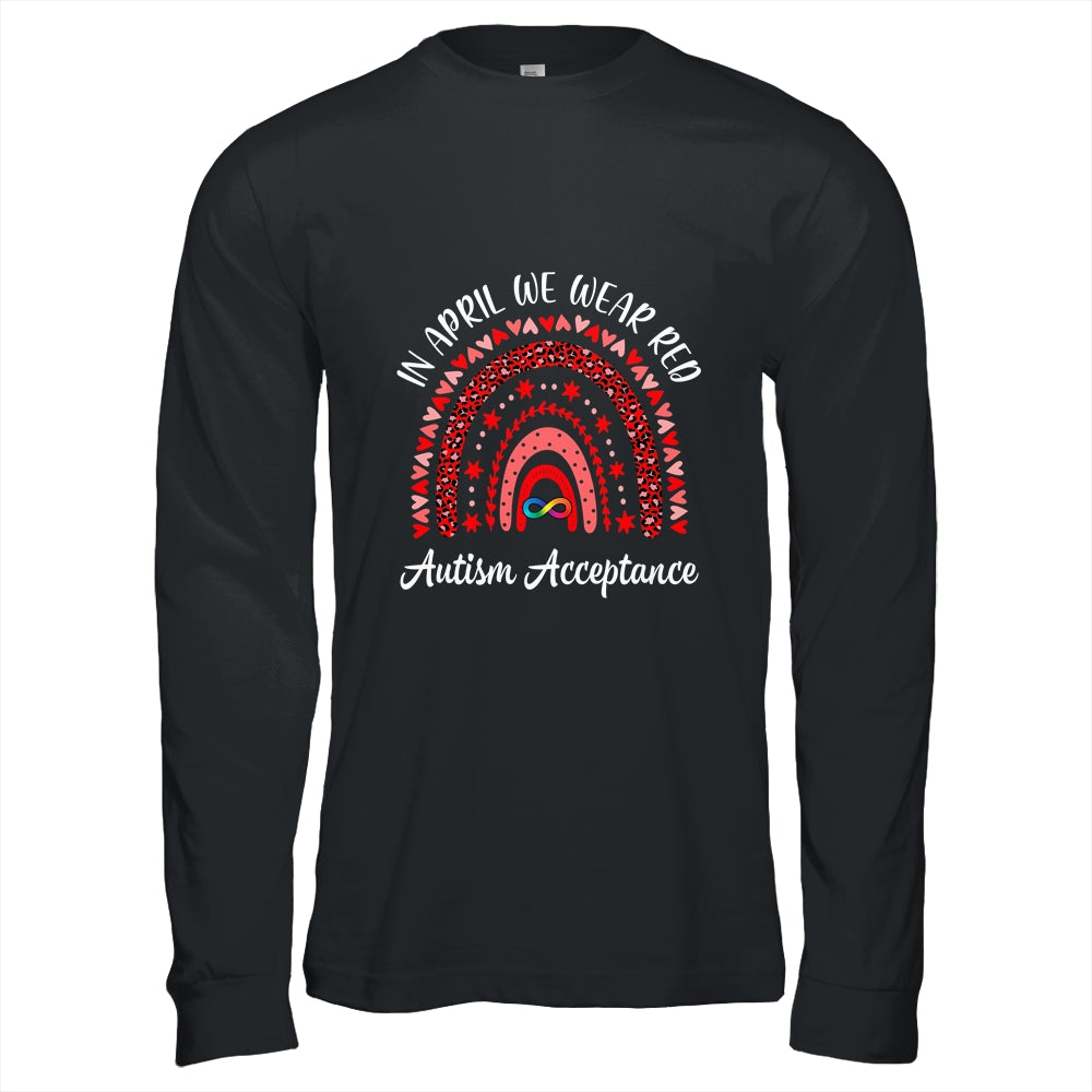 In April We Wear Red Instead Autism Acceptance People Shirt & Hoodie | siriusteestore