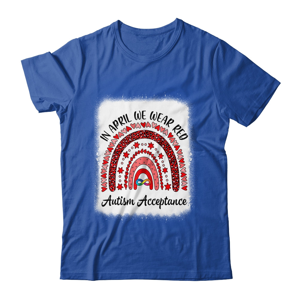 In April We Wear Red Instead Autism People Acceptance Shirt & Hoodie | siriusteestore