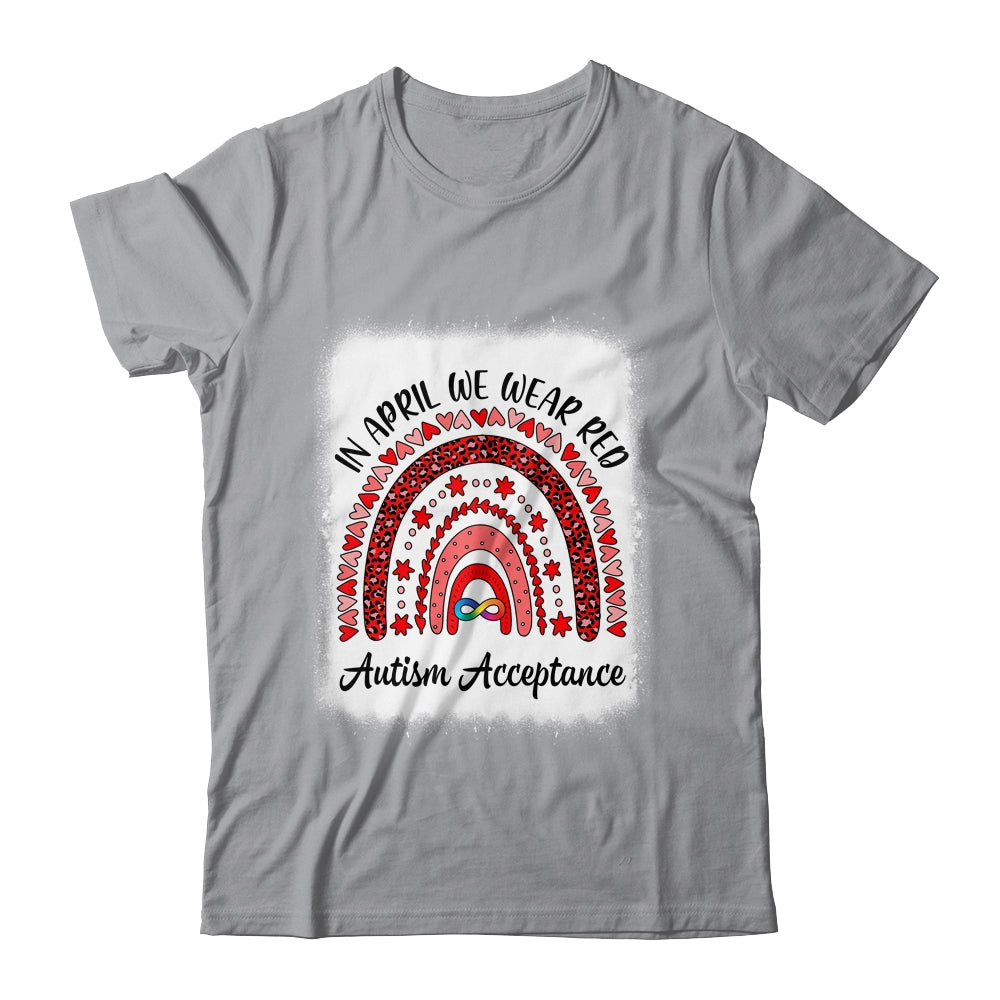 In April We Wear Red Instead Autism People Acceptance Shirt & Hoodie | siriusteestore