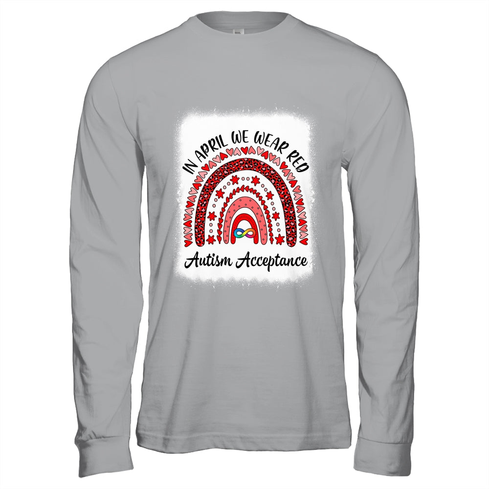 In April We Wear Red Instead Autism People Acceptance Shirt & Hoodie | siriusteestore