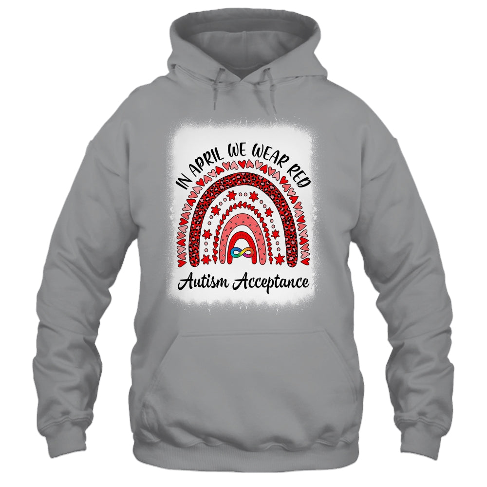 In April We Wear Red Instead Autism People Acceptance Shirt & Hoodie | siriusteestore