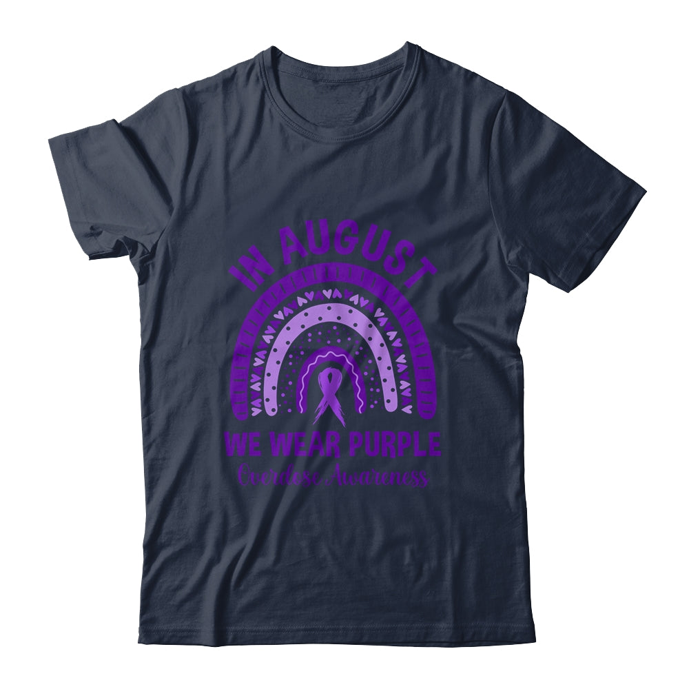 In August We Wear Purple Rainbow Overdose Awareness Month Shirt & Hoodie | siriusteestore