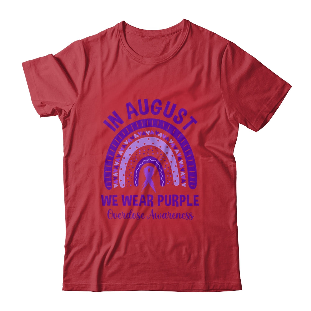 In August We Wear Purple Rainbow Overdose Awareness Month Shirt & Hoodie | siriusteestore