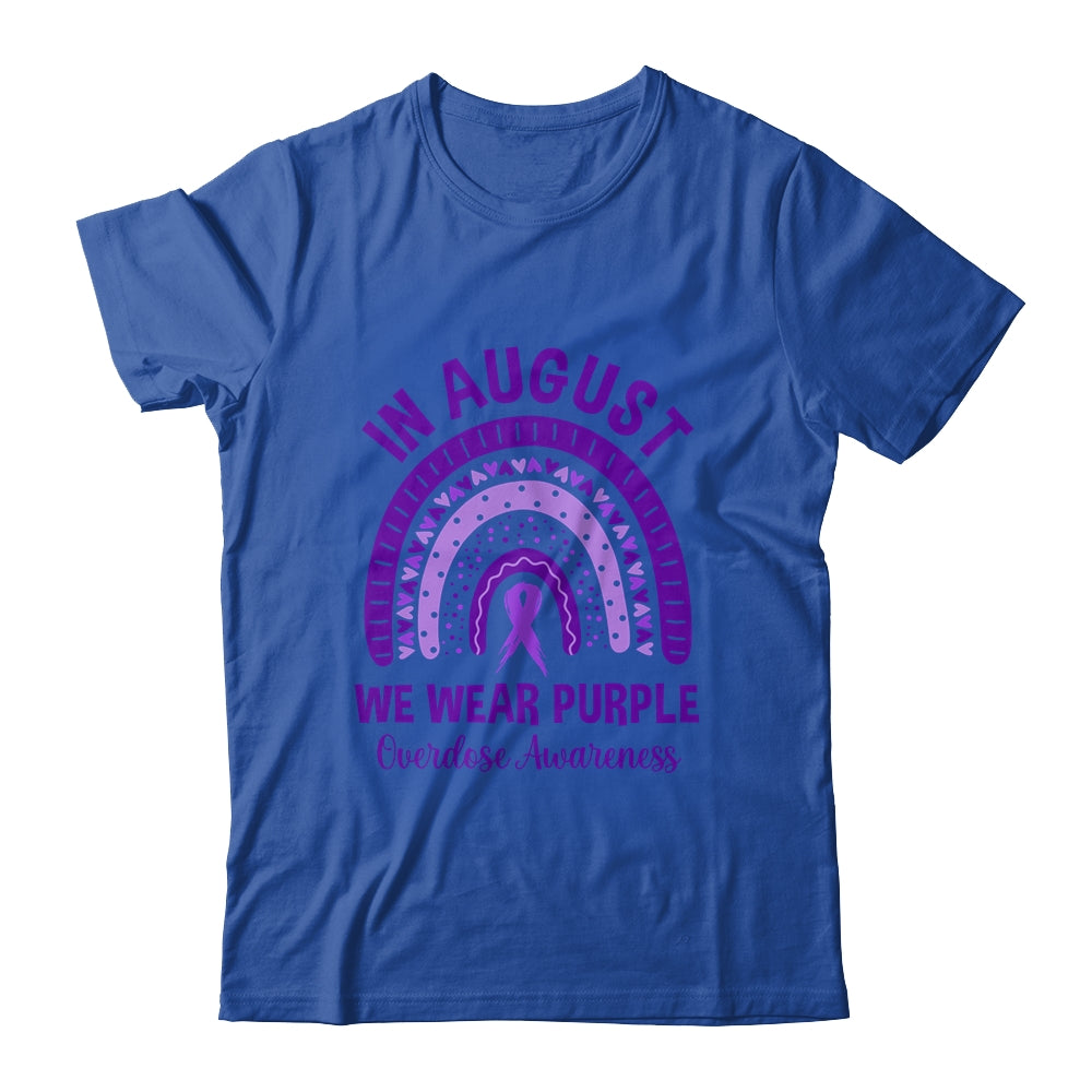 In August We Wear Purple Rainbow Overdose Awareness Month Shirt & Hoodie | siriusteestore